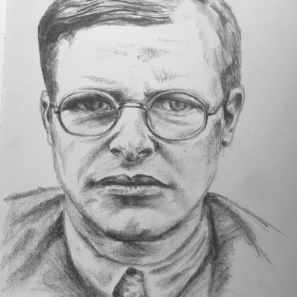 bonhoeffer dieterich pencil sketch by esther v
