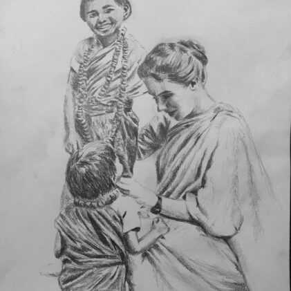 Pencil Sketch of Amy Carmichael, 8x10 Art Print